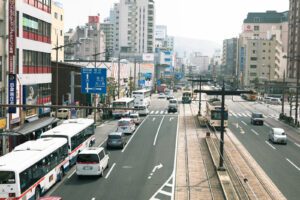 長崎駅前の風景